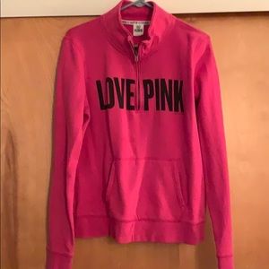 VS Pink quarter zip sweatshirt